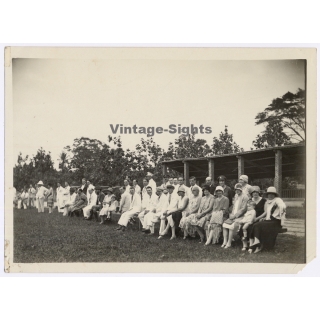 Congo Belge: Elegant Colonial Society During Royal Visit (Vintage Photo 1928)