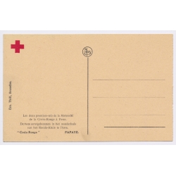 Pawa / Congo Belge: Les 2 premiers-nés de la Maternité de la Croix Rouge / Red Cross (Vintage PC ~1920s)
