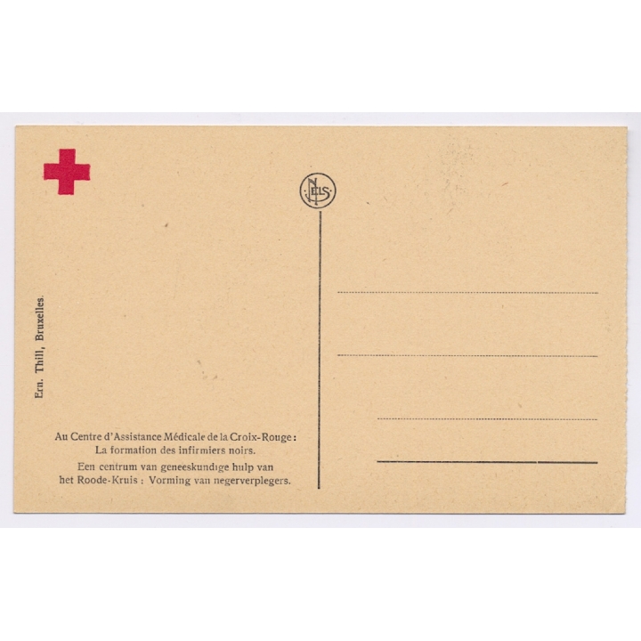 Congo Belge: Formation des infirmiers noirs de la Croix Rouge / Red Cross (Vintage PC ~1920s)