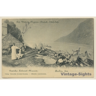 Deutsch-Ostafrika: Am Victoria Nyanza / Native Huts - Ethnic (Vintage PC ~1900s)
