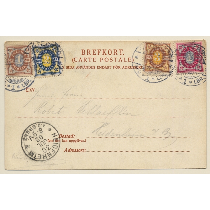 Göteborg / Sweden: Panorama Of Port (Vintage PC 1902)