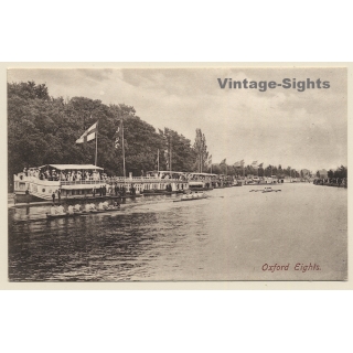 UK: Oxford Eights - May Races - Rowing (Vintage PC ~1910s/1920s)