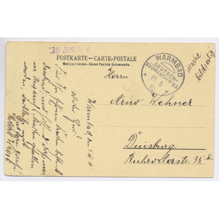 Deutsch-Südwestafrika: Ochsenwagen Karawane / Art Nouveau (Vintage PC 1910)