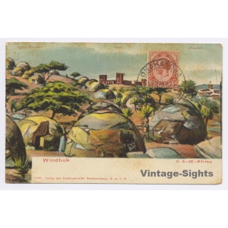 Windhuk / Deutsch-Südwestafrika: Panorama (Vintage Artist PC)