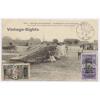 Mali: Confection D'Une Pirogue / Traditional Shipbuilding - Ethnic (Vintage PC 1920)