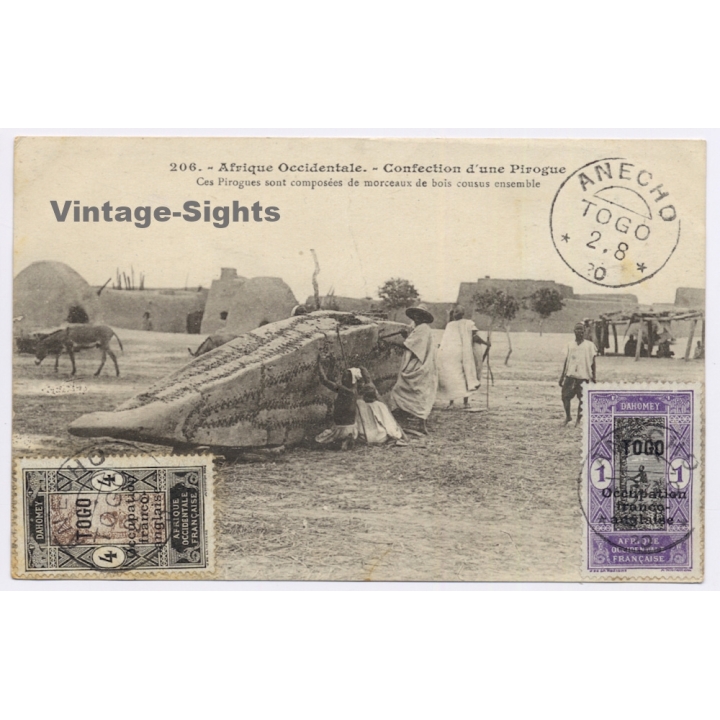 Mali: Confection D'Une Pirogue / Traditional Shipbuilding - Ethnic (Vintage PC 1920)