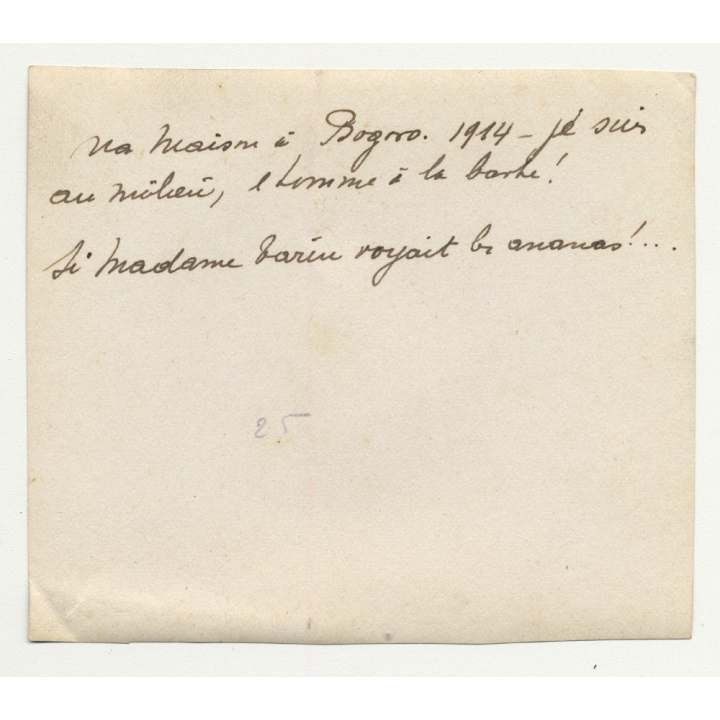 3 Colonial Masters & Native woman In Front Of Cottage / Congo (Vintage Photo Sepia 1914)