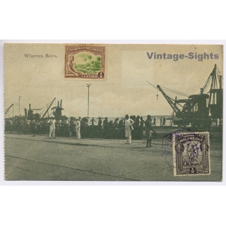 Beira / Mozambique: Wharves - Port - Docks (Vintage PC 1921)