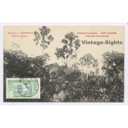 Ivory Coast: Mission J.Eysséric Crossing A Flood (Vintage PC 1921)