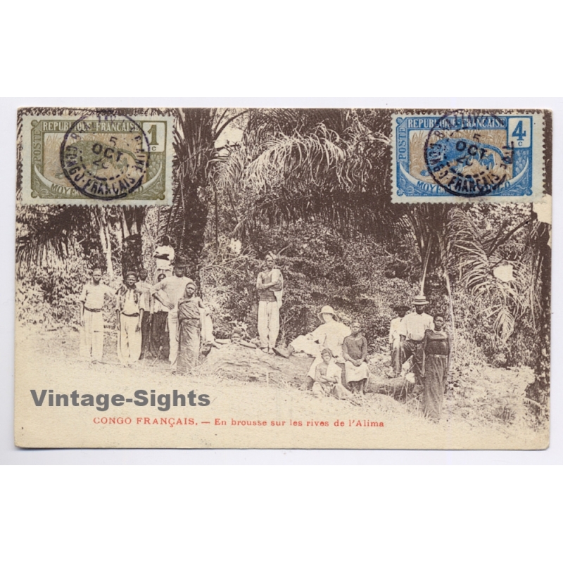 Congo Francais: En Brousse Sur Les Rives de l'Alima (Vintage PC 1920)