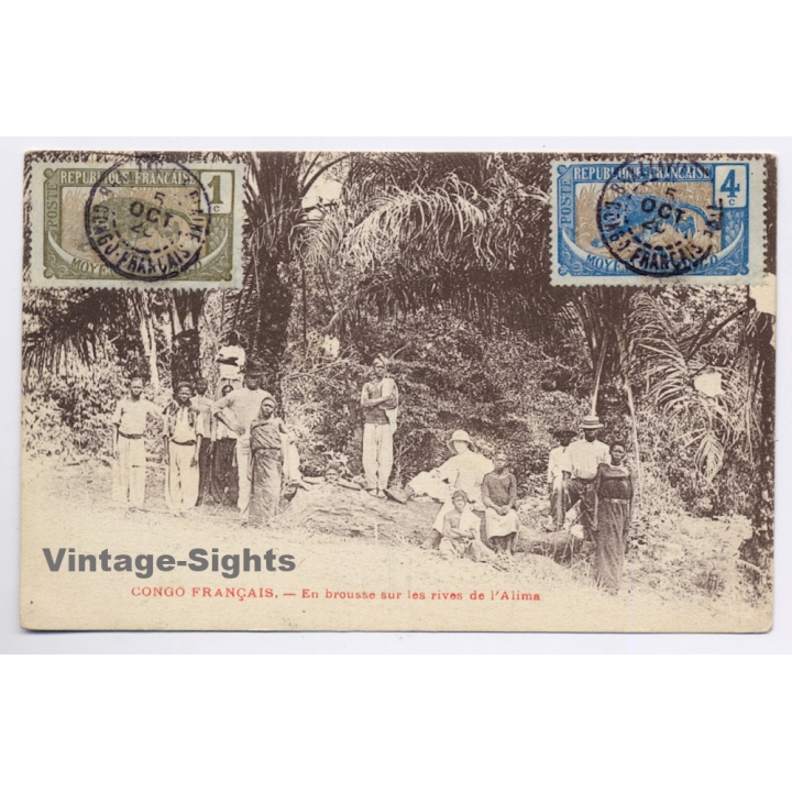 Congo Francais: En Brousse Sur Les Rives de l'Alima (Vintage PC 1920)