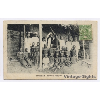 Zanzibar: Native Group - Tribe Members - Indigenous (Vintage PC 1920s)