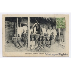 Zanzibar: Native Group - Tribe Members - Indigenous (Vintage PC 1920s)