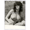 Erotic Study: Busty Nude Curlyhead On Meadow / Nudism (Vintage Photo GDR 1980s)