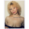 Erotic Study: Upper Body Of Busty Blonde Nude Curlyhead*2 (Vintage Photo East Germany 1990s)