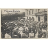 WW1 Germany: Bahn-Hotel Deutsches Haus - Troop Deployment For Front? (Vintage RPPC ~1910s)