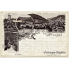 Liebenzell: Burgruine - Oberes u. unteres Bad - Kohlbachtal (Vintage PC Litho 1898)