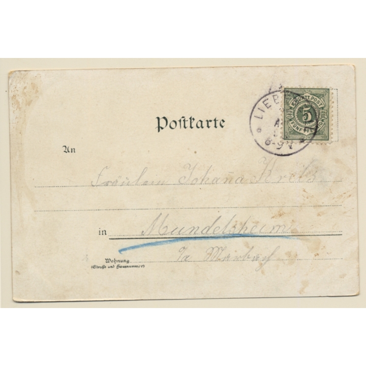 Liebenzell: Burgruine - Oberes u. unteres Bad - Kohlbachtal (Vintage PC Litho 1898)