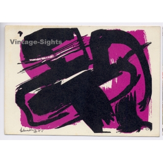 Gérard Schneider: Aquarell 1955  / Modern Art (Vintage Artist PC 1958)