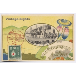 Japan: Kobe Minato-Matsuri Port Festival*2 (Rare Vintage PC 1930s)