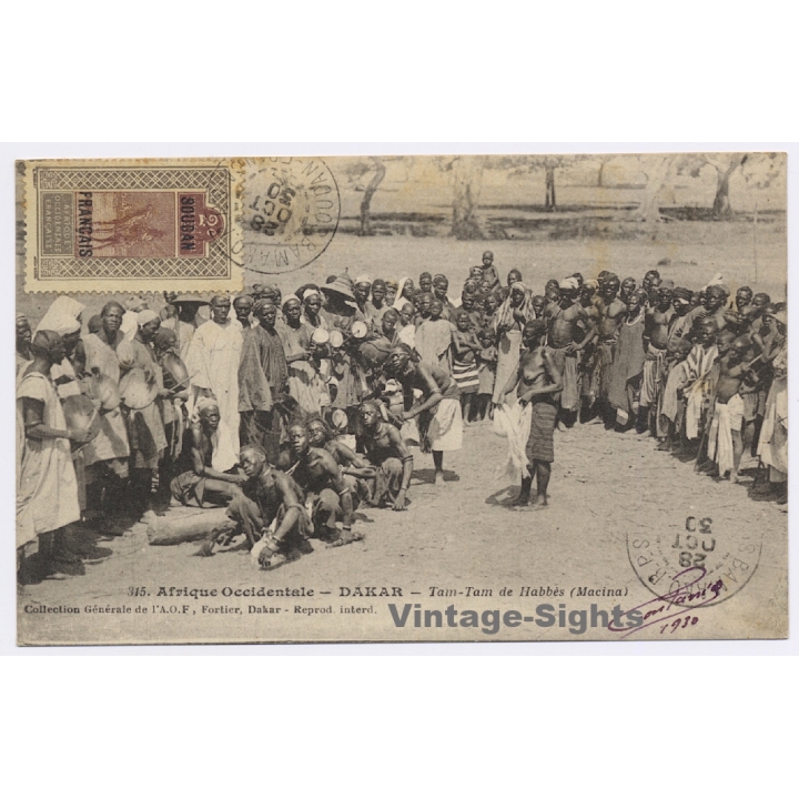 Dakar / Senegal: Tam-Tam de Habbes (Macina) / Ethnic (Vintage PC 1930)
