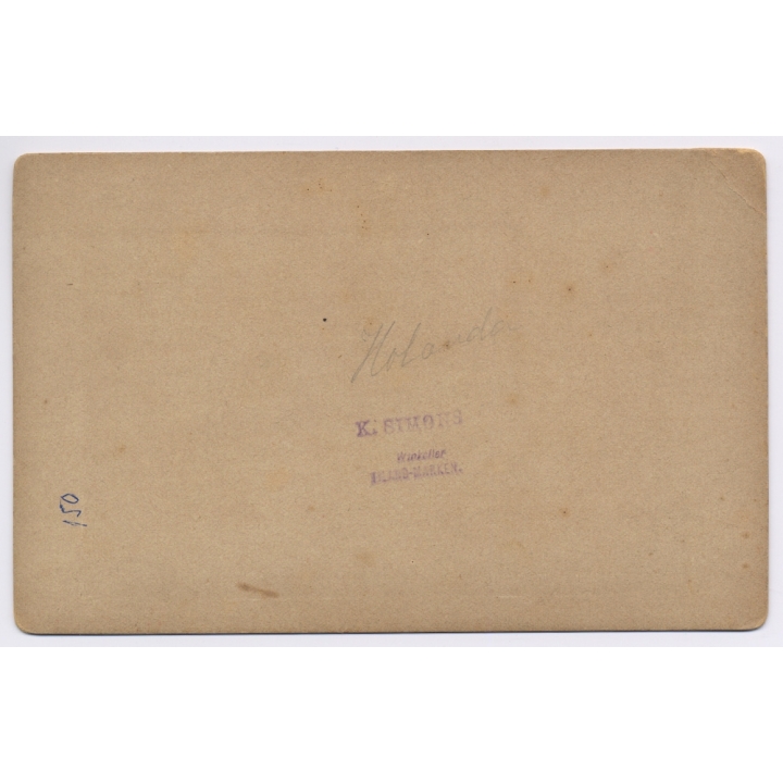 A. Jager (1825-1905): Het Eiland Marken / Traditional Dutch Interior (Vintage Cabinet Card ~1880s)