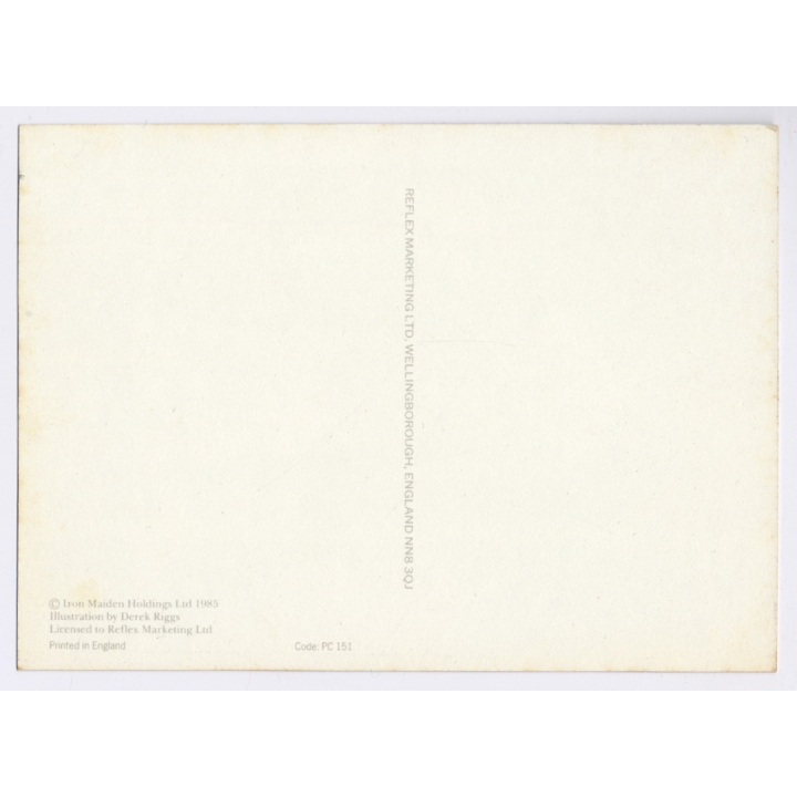 Iron Maiden - Powerslave (Vintage Official UK Postcard 1985)