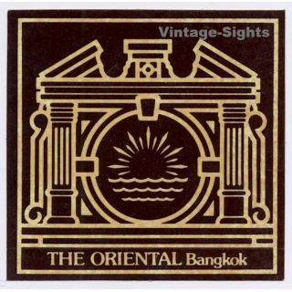 Bangkok / Thailand: The Oriental Hotel (Vintage Self Adhesive Luggage Label)
