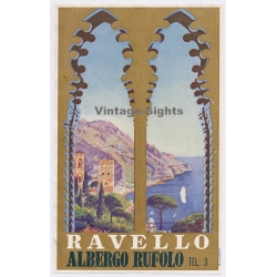 Ravello (Salerno) / Italy: Albergo Rufolo (Vintage Luggage Label ~1920s/1930s)