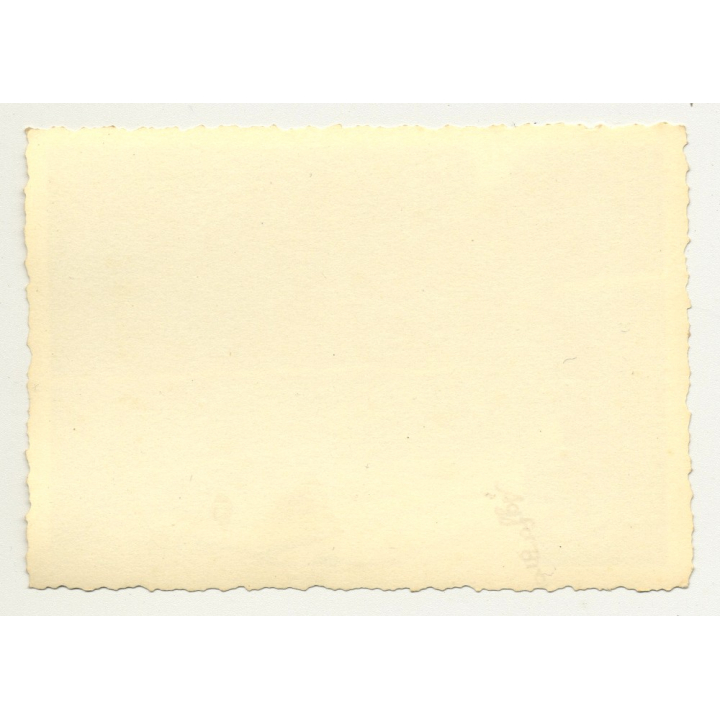 Backside Of Oldtimer On Bridge & Congolese Guy (Vintage Photo B/W ~1940s)