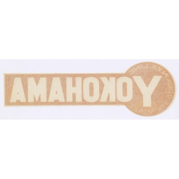 N.Y.K. Shipping Line To Yokohama / Japan (Vintage Luggage Label ~1930s/1940s)