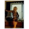 Erotic Study: Plain Natural Blonde Nude / Transparent Negligee (Vintage Photo East Germany 1990s)
