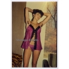 Erotic Study: Racy Dark-Haired Female With Hairy Armpits*1 / Lingerie (Vintage Photo East Germany 1990s)
