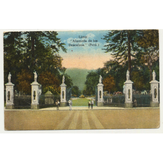 Lima / Peru: Alameda De Los Descalzos (Vintage Postcard ~1920s)