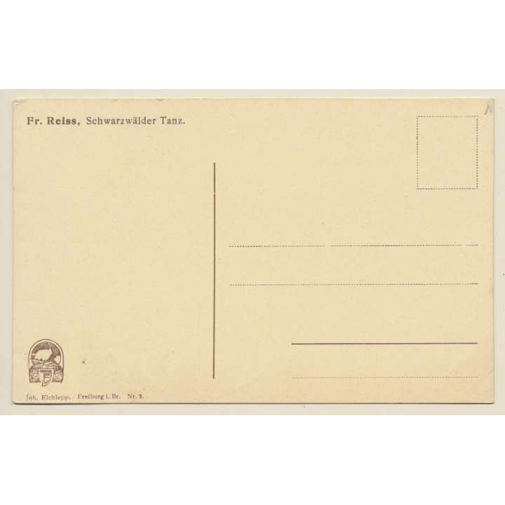 Schwarzwald Tracht: Black Forest Dance - Traditional Costumes*1 (Vintage Artist PC ~1910s)