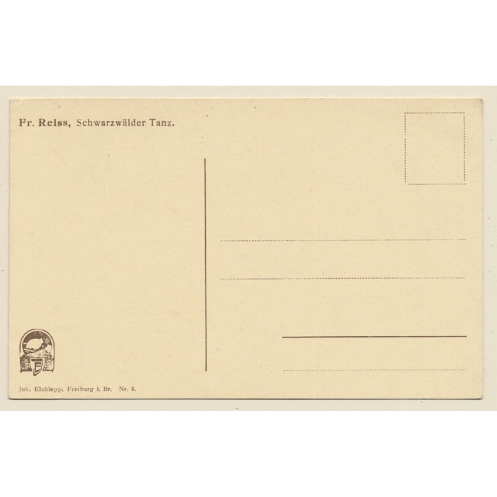 Schwarzwald Tracht: Black Forest Dance - Traditional Costumes*2 (Vintage Artist PC ~1910s)