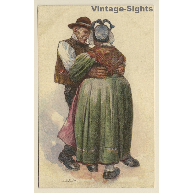 Schwarzwald Tracht: Black Forest Dance - Traditional Costumes*3 (Vintage Artist PC ~1910s)