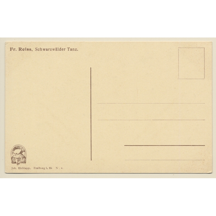 Schwarzwald Tracht: Black Forest Dance - Traditional Costumes*3 (Vintage Artist PC ~1910s)