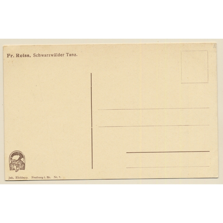 Schwarzwald Tracht: Black Forest Dance - Traditional Costumes*6 (Vintage Artist PC ~1910s)