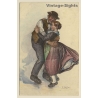 Schwarzwald Tracht: Black Forest Dance - Traditional Costumes*7 (Vintage Artist PC ~1910s)