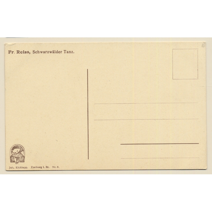 Schwarzwald Tracht: Black Forest Dance - Traditional Costumes*8 (Vintage Artist PC ~1910s)