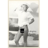 Erotic Study: Natural Short-haired Blonde Semi Nude*1 / Gloves (Vintage Photo GDR 1980s)