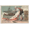 German Propaganda WW1: Den russischen Bär vom Osten... / Cartoon (Vintage PC 1914)
