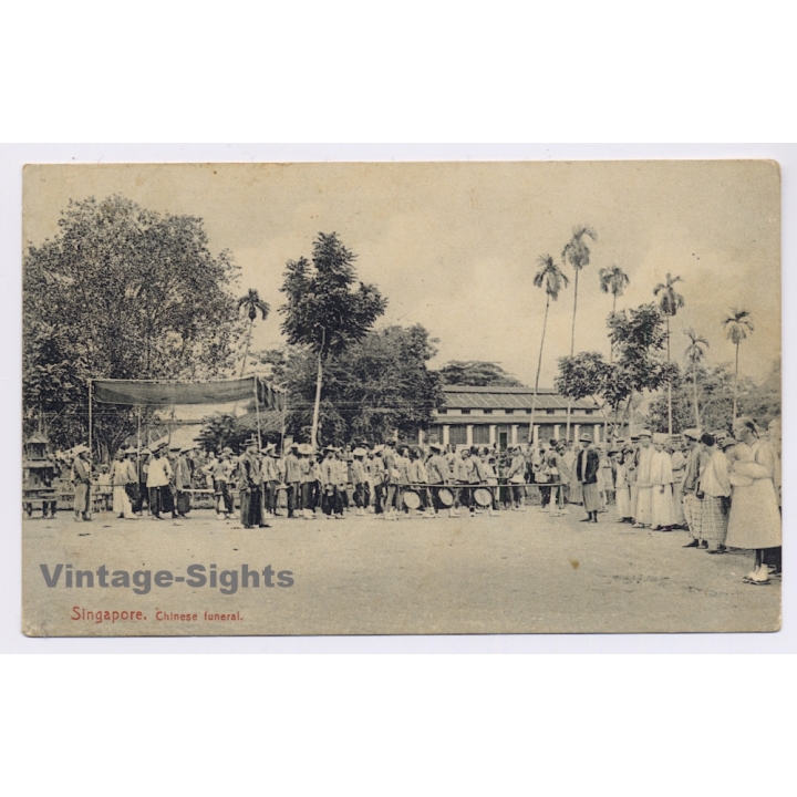 Singapore: Chinese Funeral (Vintage PC 1911)