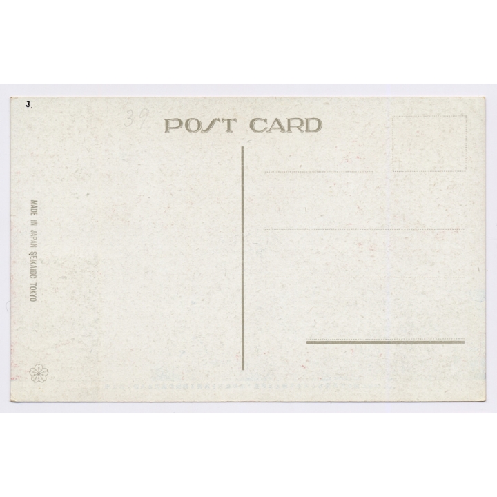 Japan: Battleship Nagato or Mutsu / Naval Artillery (Vintage PC 1930s)