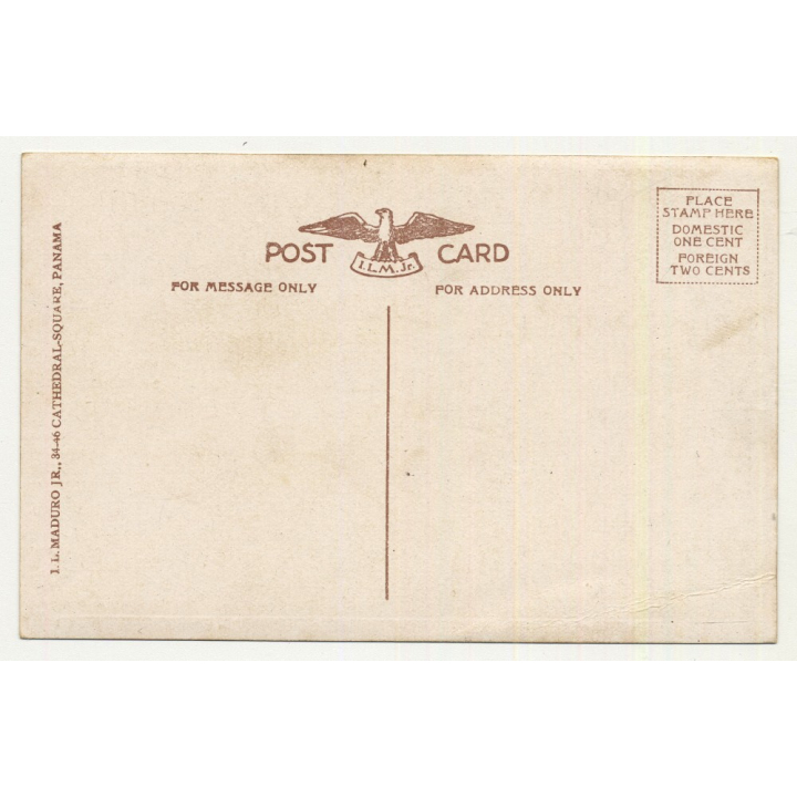 S.S. Canadian Voyageur In East Chamber, Gatun Locks / Panama Canal (Vintage Postcard ~1920s)