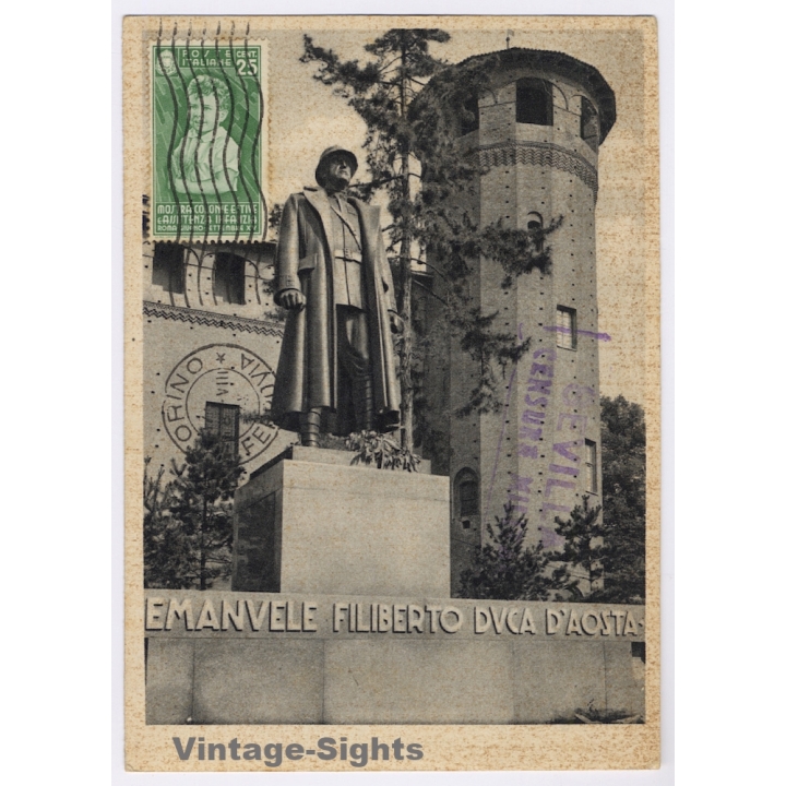 Torino / Italy: Monumento a S.A.R. Emanuele Filiberto Duca d'Aosta*2 (Vintage PC 1937)