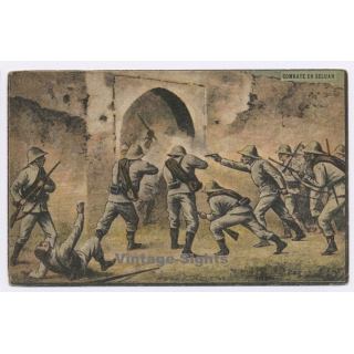 Spanish Moroccan Rif War: Combate En Seluan (Vintage PC 1920s)