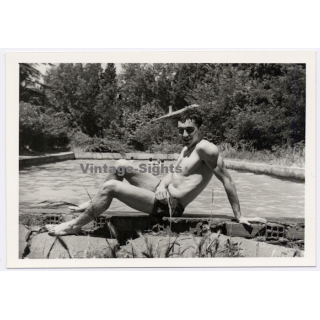 Handsome Young Man In Swimming Trunks*3 / Gay INT (Vintage Photo 1960s)