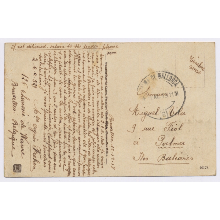 Belgian Army: Charge de Lanciers / Cavalry (Vintage PC 1919)